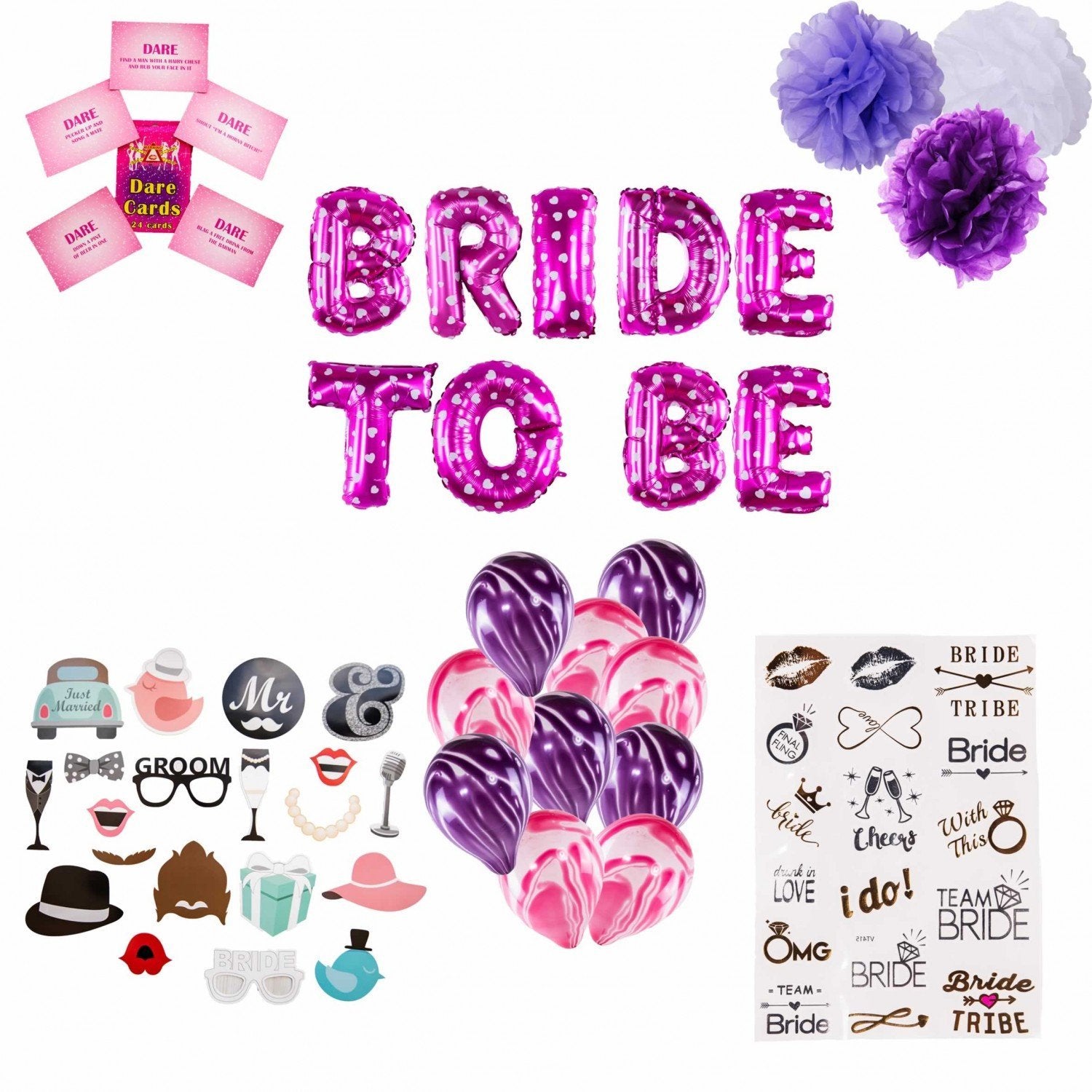 Set baloane și jocuri-Bride to Be - Adda Gifts 