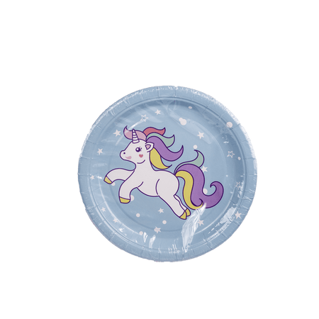 Set Farfurii Blue/Pink Unicorn - Adda Gifts 