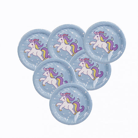 Set Farfurii Blue/Pink Unicorn - Adda Gifts 