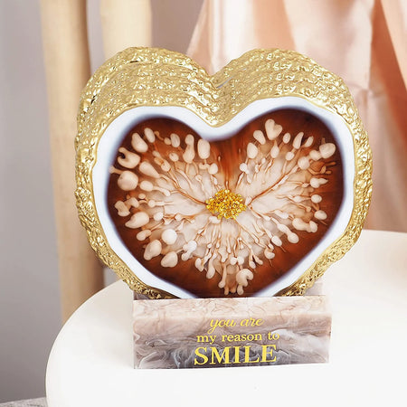 Matrita din silicon - Set 5 piese suport pentru pahare cu margine neregulata geoda- Inima