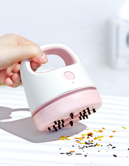 Mini aspirator de birou-No mess zone-roz