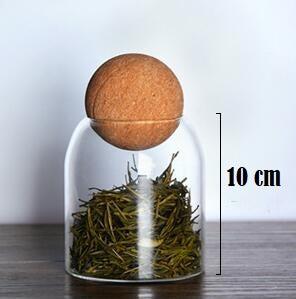 Set de 3 recipiente din sticla cu dop de pluta