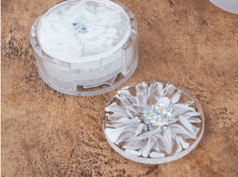 Matrita din silicon - Set pentru suporturi de pahare cu 4 coastere si suport rotund