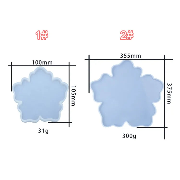 Matrita din silicon - Set tava si 4 suporturi de pahare- floare