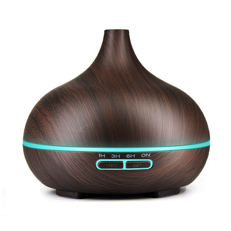 Umidificator smart ultrasonic si difuzor pentru aromaterapie Dark Wood