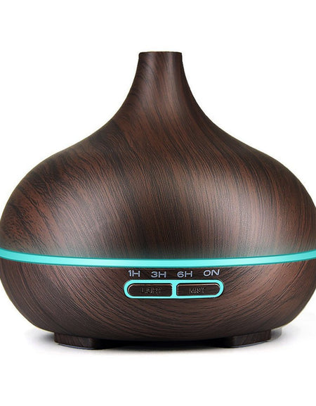 Umidificator smart ultrasonic si difuzor pentru aromaterapie Dark Wood