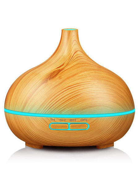Umidificator smart ultrasonic si difuzor pentru aromaterapie Light Wood