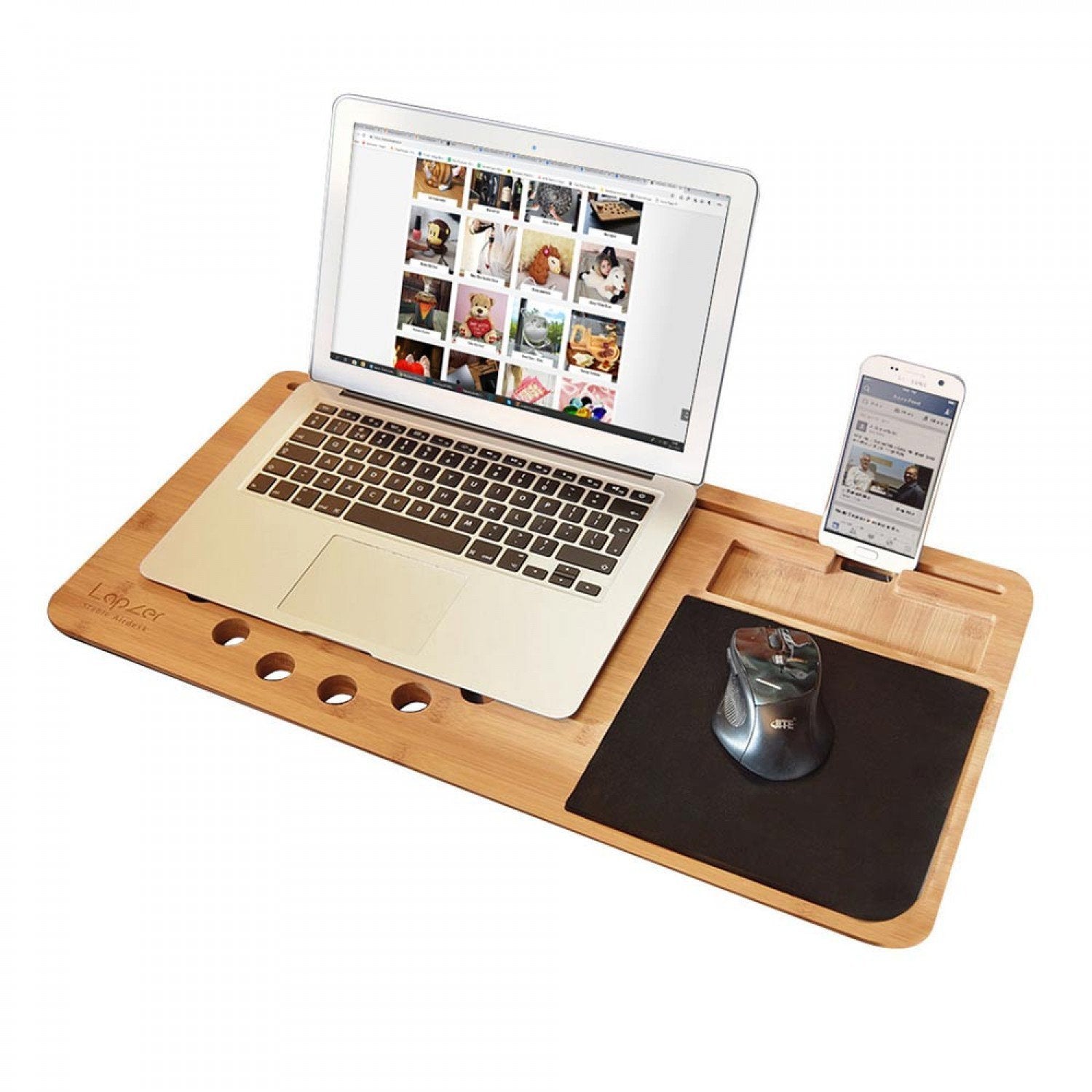 Masă din bambus pentru laptop-Lapzer maxi - Adda Gifts 
