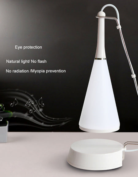 Lampa de veghe Levitating-white cu lumina reglabila prin atingere si boxa bluetooth