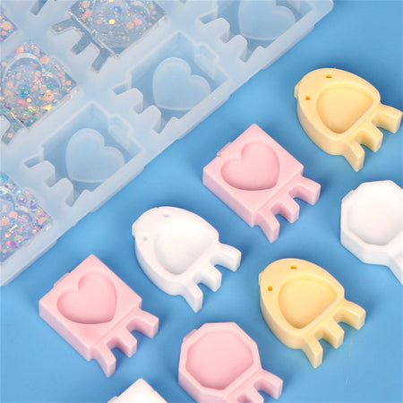 Matrita din silicon - breloc tv inima