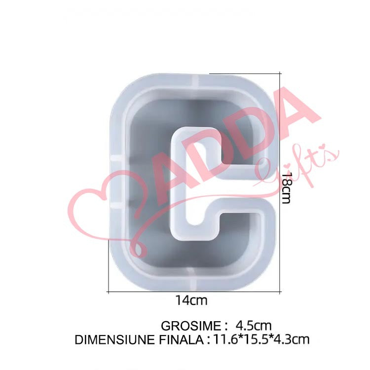 Matrita din silicon - litera alfabet mare C