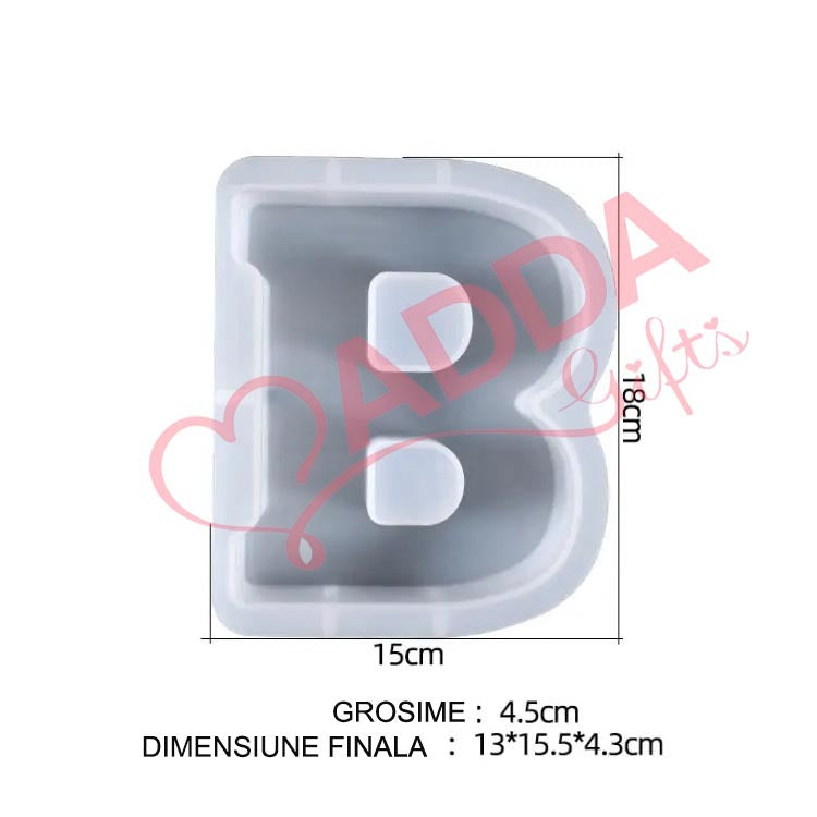 Matrita din silicon - litera alfabet mare B