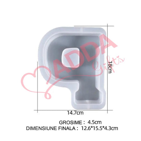 Matrita din silicon - litera alfabet mare P