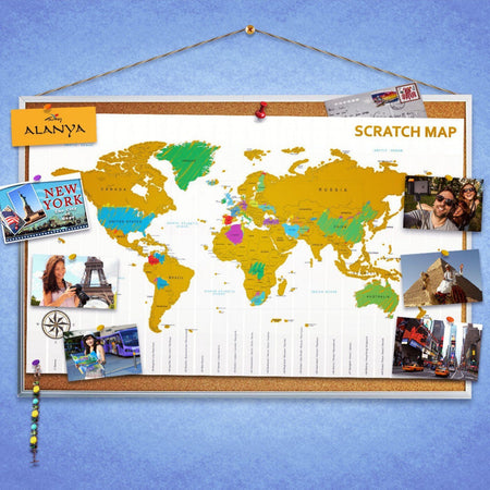 Hartă răzuibilă-All Around the World - Adda Gifts 