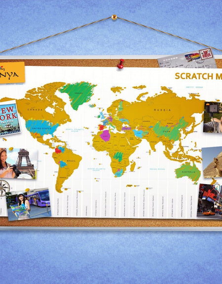 Hartă răzuibilă-All Around the World - Adda Gifts 