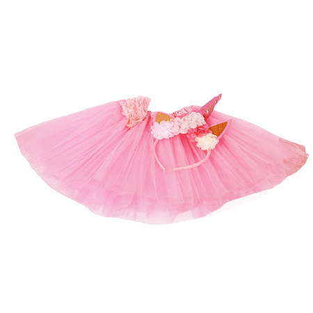 Set tutu și coroniță-Pink Unicorn - Adda Gifts 